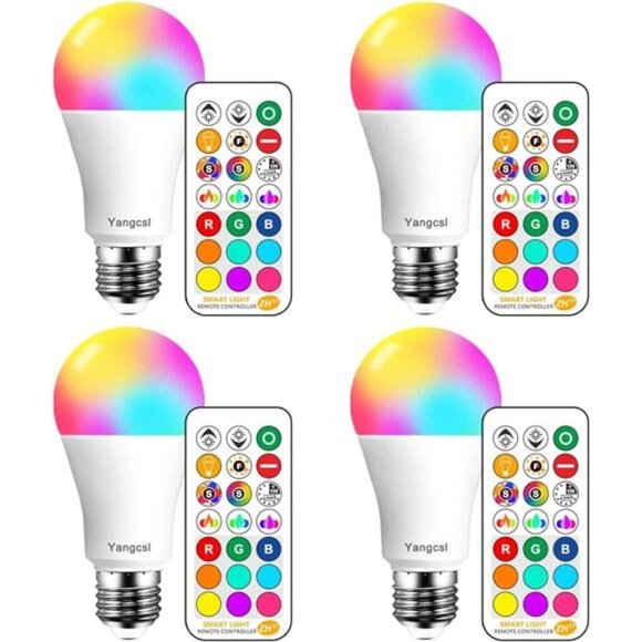 LED Light Bulbs 85W Equivalent 1200lm, RGB Color Changing Light Bulb, 6 Moods - Picture 1 of 7